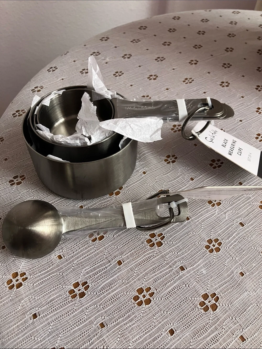 Sur La Table Black & Stainless Measuring Cups and Spoons Set